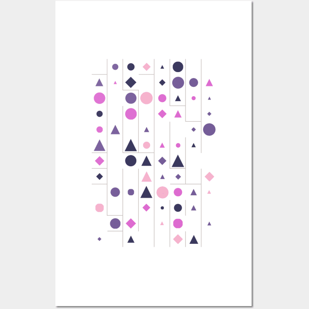 Colourful Geometric Animated Pattern Wall Art by Trendy-Now